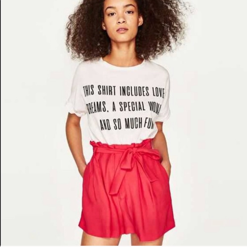 ZARA shorts with tie in front